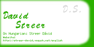 david streer business card